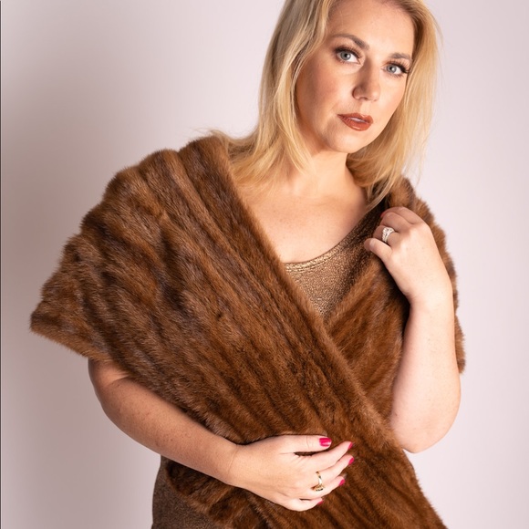 Fur stole shawl wrap - Picture 9 of 10